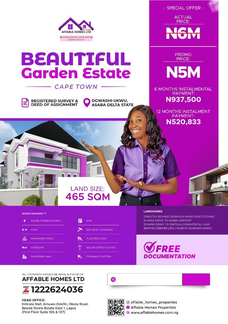 Ogwashi-Uku land for sale (Capetown)
